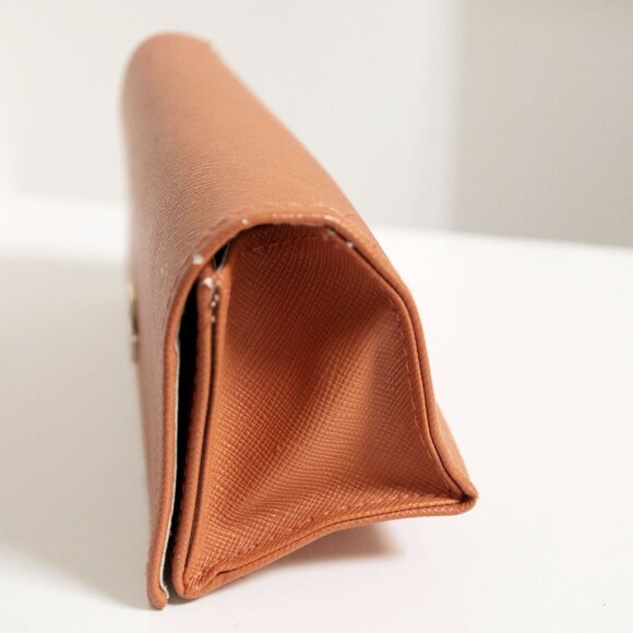 Unisex Tory Burch Cognac Brown Eyeglass Case - Picture 5 of 7